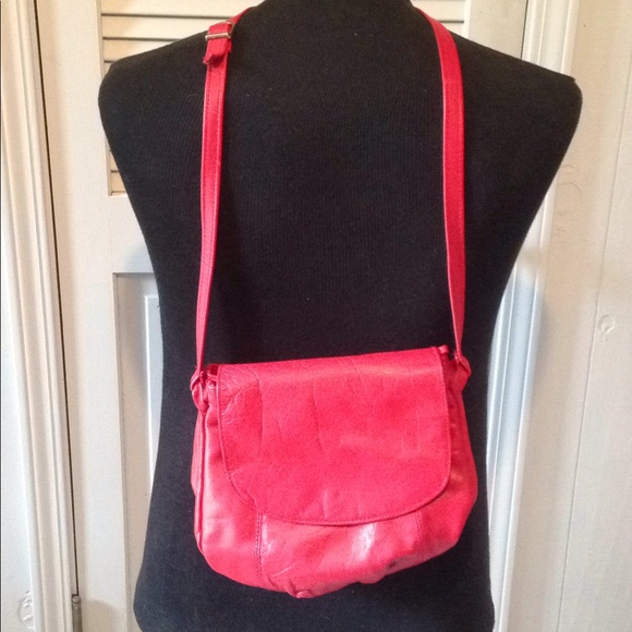 Handbags - Genuine leather red shoulder strap bag